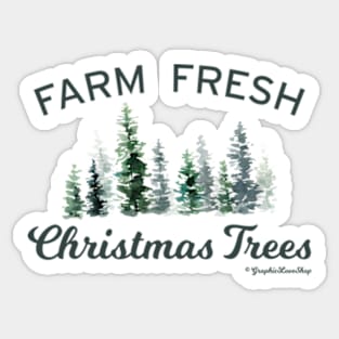 Farm Fresh Christmas Trees © GraphicLoveShop Sticker